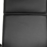 26 Inch Black Silver Faux Leather Adjustable Swivel Office Chair