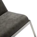 20 Inch Gray and Silver Stainless Steel Bar Stool