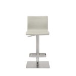 26 Inch Light Gray and Silver Counter Height Bar Stool