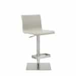 26 Inch Light Gray and Silver Counter Height Bar Stool