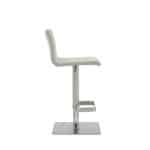 26 Inch Light Gray and Silver Counter Height Bar Stool