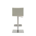 26 Inch Light Gray and Silver Counter Height Bar Stool