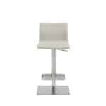 26 Inch Light Gray and Silver Counter Height Bar Stool
