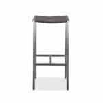 28 Inch Brown and Silver Backless Bar Stools with Footrest (Set of 4)