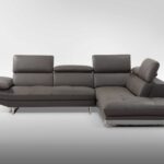 Dark Gray Genuine Leather L Shaped Sofa with Chaise Sectional 9 Dark Gray Genuine Leather L Shaped Sofa with Chaise Sectional