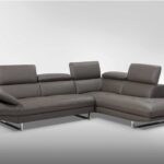 Dark Gray Genuine Leather L Shaped Sofa with Chaise Sectional 10 Dark Gray Genuine Leather L Shaped Sofa with Chaise Sectional