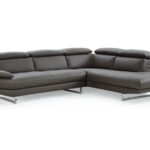 Dark Gray Genuine Leather L Shaped Sofa with Chaise Sectional 7 Dark Gray Genuine Leather L Shaped Sofa with Chaise Sectional