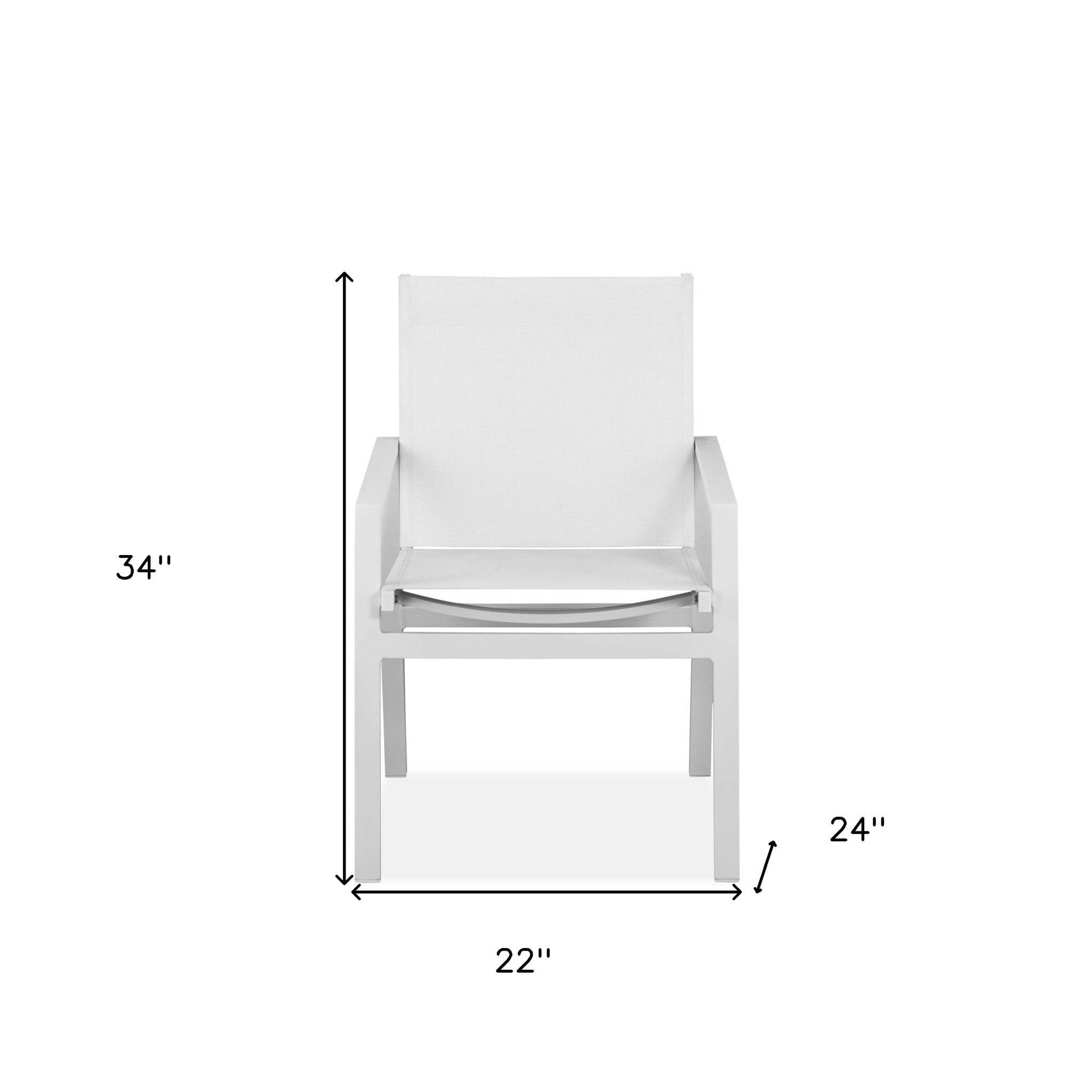 22" White Metal Armchairs, Indoor Outdoor Dining Set of 2 14 22" White Metal Armchairs, Indoor Outdoor Dining Set of 2
