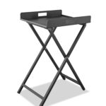 Gray Aluminum Indoor Outdoor Contemporary End Table