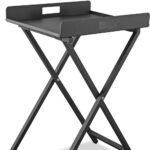 Gray Aluminum Indoor Outdoor Contemporary End Table