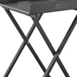 Gray Aluminum Indoor Outdoor Contemporary End Table