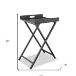 Gray Aluminum Indoor Outdoor Contemporary End Table