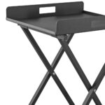 Gray Aluminum Indoor Outdoor Contemporary End Table