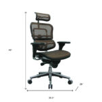 26 Inch Black and Silver Adjustable Swivel Mesh Office Chair 15 26 Inch Black and Silver Adjustable Swivel Mesh Office Chair