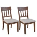 Farmhouse Pine Side Chairs Mystic Brown with Cushion (Set of 2) 9 Farmhouse Pine Side Chairs Mystic Brown with Cushion (Set of 2)