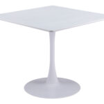 Modern Industrial Square Dining Table Neutral White Finish for 4 10 Modern Industrial Square Dining Table Neutral White Finish for 4