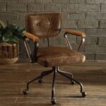 32-Inch Tufted Faux Leather Swivel Office Chair with Casters 11 32-Inch Tufted Faux Leather Swivel Office Chair with Casters