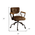 32-Inch Tufted Faux Leather Swivel Office Chair with Casters 12 32-Inch Tufted Faux Leather Swivel Office Chair with Casters