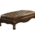 65" Brown Faux Leather Upholstered Tufted Bench, Seats 2 5 65" Brown Faux Leather Upholstered Tufted Bench, Seats 2