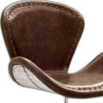 25 Inch Brown Distressed Faux Leather Swivel Arm Chair 9 25 Inch Brown Distressed Faux Leather Swivel Arm Chair