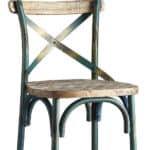 21-Inch Brown and Turquoise Wood and Metal Bar Stool 14 21-Inch Brown and Turquoise Wood and Metal Bar Stool