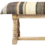 59" Beige Brown Natural Jute Striped Upholstered Entryway Bench 11 59" Beige Brown Natural Jute Striped Upholstered Entryway Bench