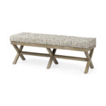 16" Beige and Brown Upholstered Faux Leather Entryway Bench 10 16" Beige and Brown Upholstered Faux Leather Entryway Bench