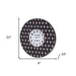 Black And White Painted Wood Oversized Analog Wall Clock