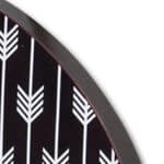 Black And White Painted Wood Oversized Analog Wall Clock