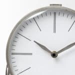 Minimalist Gray Metal Table Clock With Quartz Movement