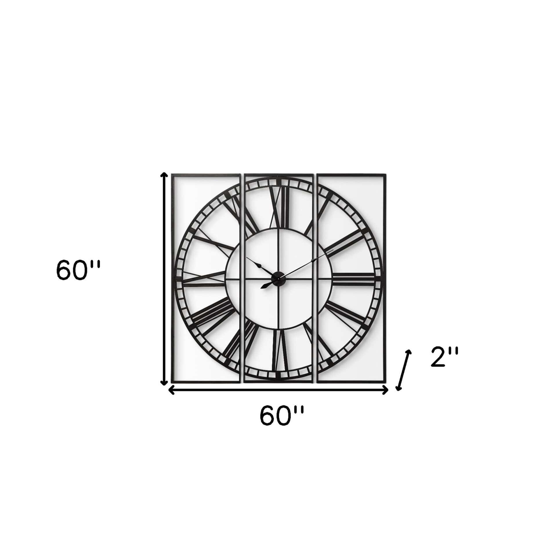 Oversized 60 Inch Round and Square Industrial Wall Clock 10 Oversized 60 Inch Round and Square Industrial Wall Clock