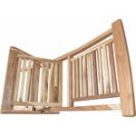 23" Natural Teak Wood Armless Outdoor Dining Chair