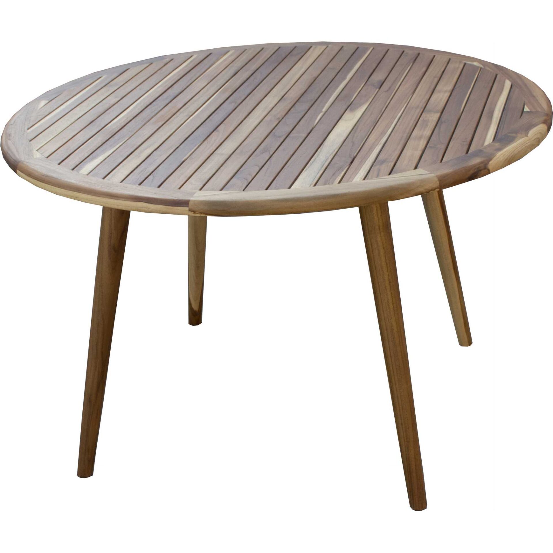 36" Natural Solid Wood Round Outdoor Dining Table 2 36" Natural Solid Wood Round Outdoor Dining Table - Image 2