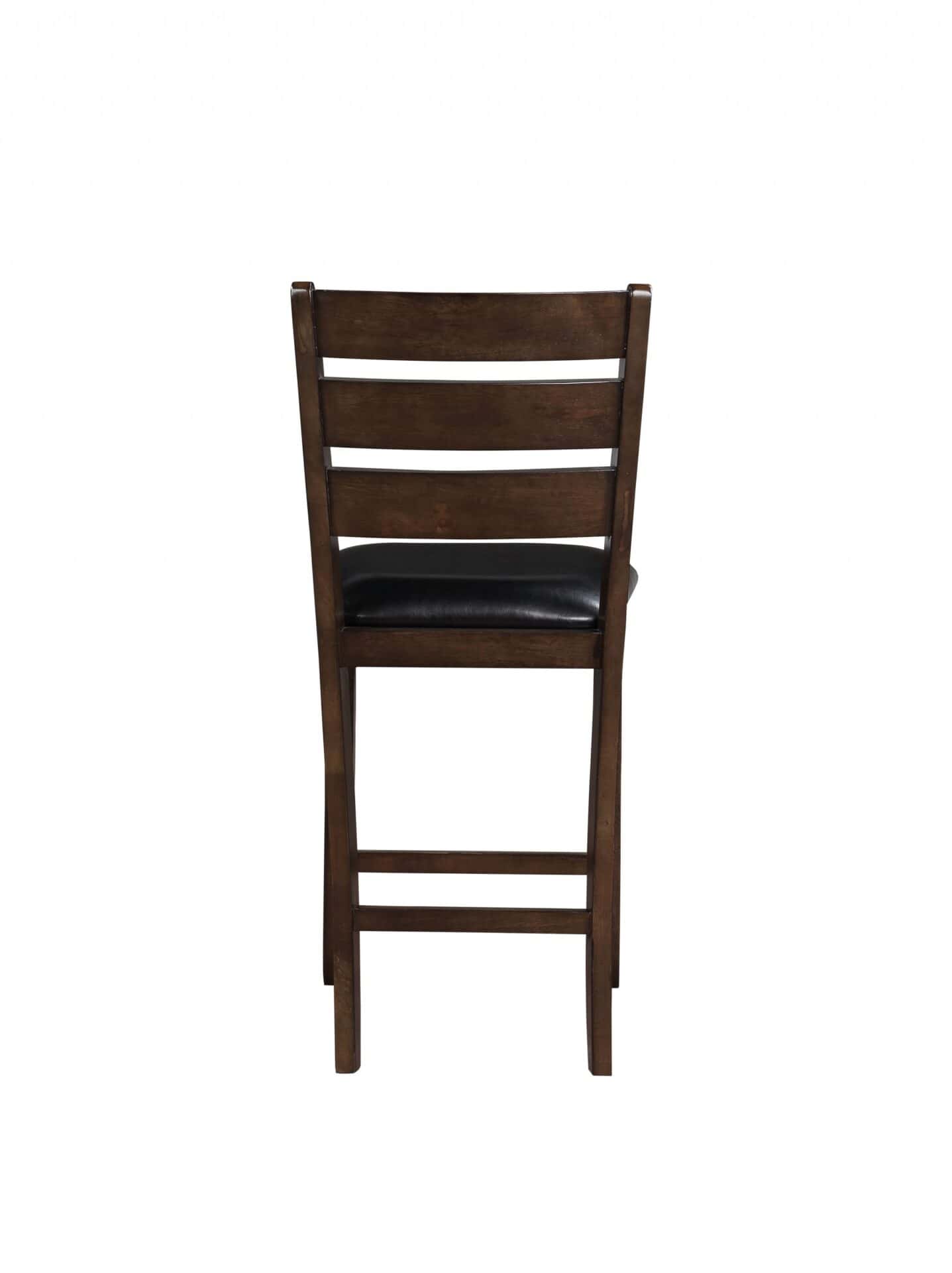41 Inch Black and Brown Wood Counter Height Bar Stools (Set of 2) 3 41 Inch Black and Brown Wood Counter Height Bar Stools (Set of 2) - Image 3