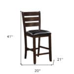41 Inch Black and Brown Wood Counter Height Bar Stools (Set of 2) 14 41 Inch Black and Brown Wood Counter Height Bar Stools (Set of 2)