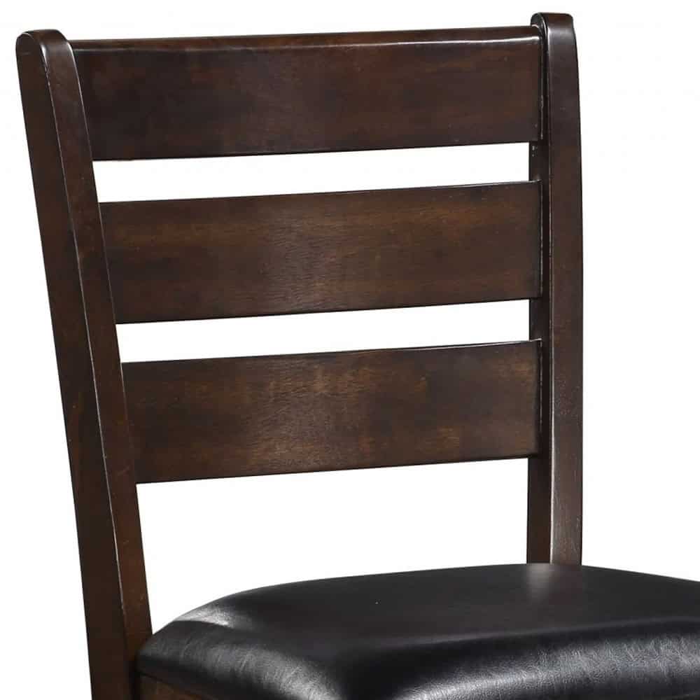 41 Inch Black and Brown Wood Counter Height Bar Stools (Set of 2) 5 41 Inch Black and Brown Wood Counter Height Bar Stools (Set of 2) - Image 5