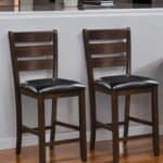 41 Inch Black and Brown Wood Counter Height Bar Stools (Set of 2) 9 41 Inch Black and Brown Wood Counter Height Bar Stools (Set of 2)
