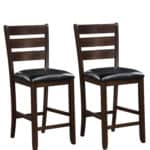 41 Inch Black and Brown Wood Counter Height Bar Stools (Set of 2) 11 41 Inch Black and Brown Wood Counter Height Bar Stools (Set of 2)