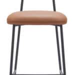 Brown Faux Leather Counter Stool with Steel Frame (Set of 2) 10 Brown Faux Leather Counter Stool with Steel Frame (Set of 2)