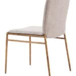 Beige Dining Chair with Gold Steel Frame and Performance Fabric 16 Beige Dining Chair with Gold Steel Frame and Performance Fabric