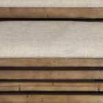 Set of 2 Brown Wood Slat Upholstered Storage Benches 18 Set of 2 Brown Wood Slat Upholstered Storage Benches