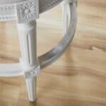 Light Gray and White Solid Wood Swivel Bar Stool 45-Inch