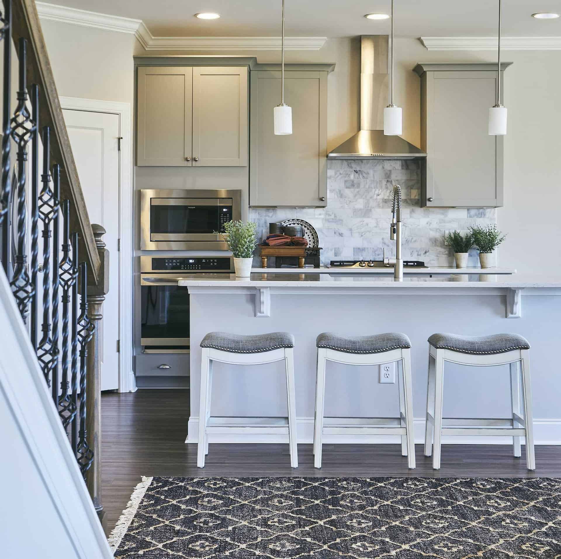 31-Inch Light Gray Upholstered Backless Bar Stool With Nailhead Trim 7 31-Inch Light Gray Upholstered Backless Bar Stool With Nailhead Trim - Image 7