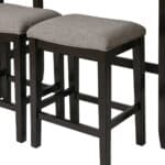27 Inch Light Gray Dark Brown Wood Bar Stools with Table (Set of 2) 16 27 Inch Light Gray Dark Brown Wood Bar Stools with Table (Set of 2)