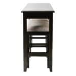 27 Inch Light Gray Dark Brown Wood Bar Stools with Table (Set of 2) 15 27 Inch Light Gray Dark Brown Wood Bar Stools with Table (Set of 2)