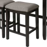 27 Inch Light Gray Dark Brown Wood Bar Stools with Table (Set of 2) 17 27 Inch Light Gray Dark Brown Wood Bar Stools with Table (Set of 2)