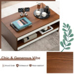 Modern 2-Tier Wooden Coffee Table with Storage and Display 12 Modern 2-Tier Wooden Coffee Table with Storage and Display