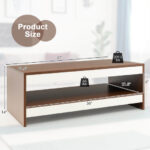 Modern 2-Tier Wooden Coffee Table with Storage and Display 11 Modern 2-Tier Wooden Coffee Table with Storage and Display