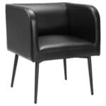 Modern Art Deco Dining Chair with Faux Leather and Steel Frame 7 Modern Art Deco Dining Chair with Faux Leather and Steel Frame