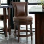 25 Inch Dark Brown Swivel Counter Height Bar Stool With Footrest 9 25 Inch Dark Brown Swivel Counter Height Bar Stool With Footrest